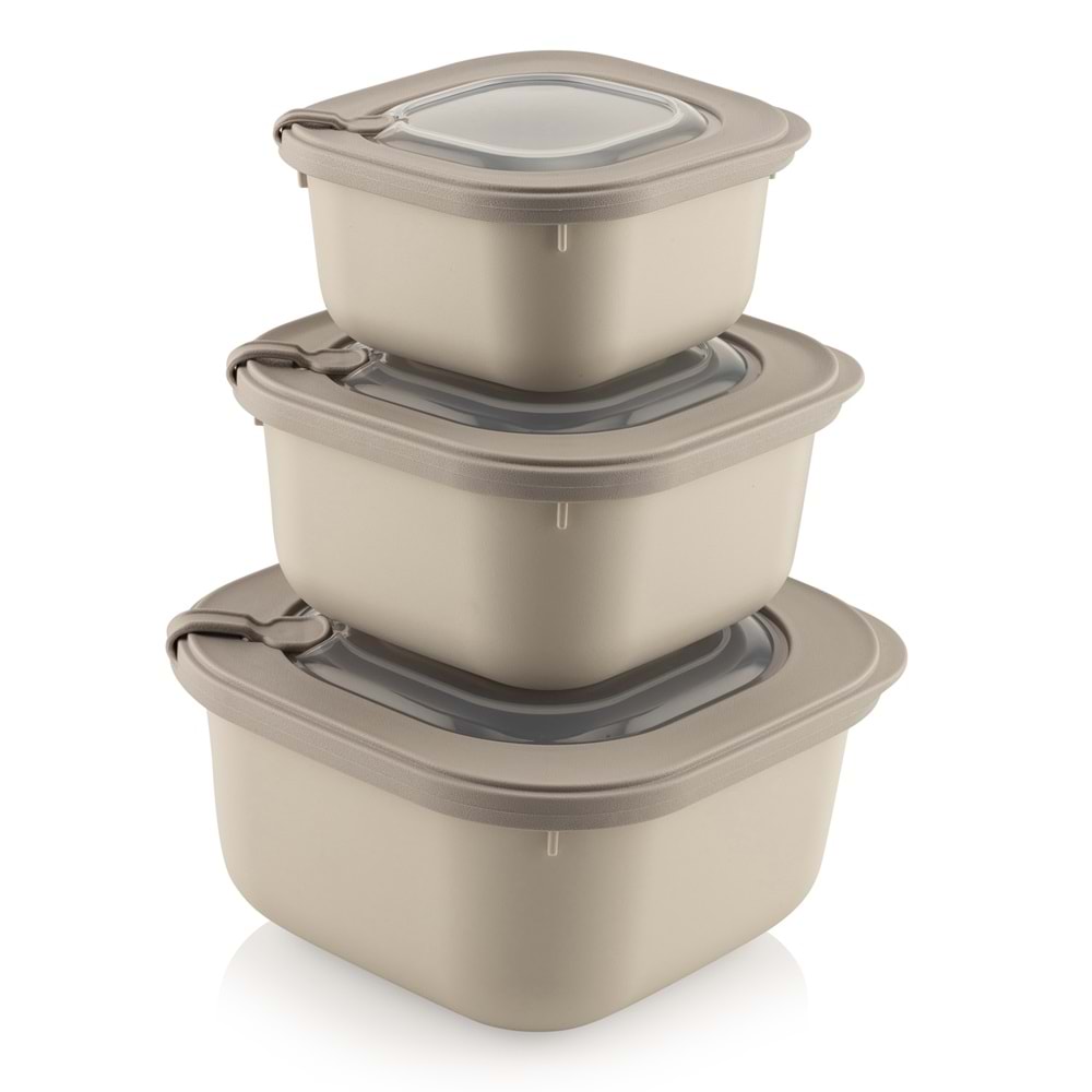 SOFTCHEF 00695 ELEGANT SAKLAMA KABI 3 LÜ SET (600+1100+1800) *12*