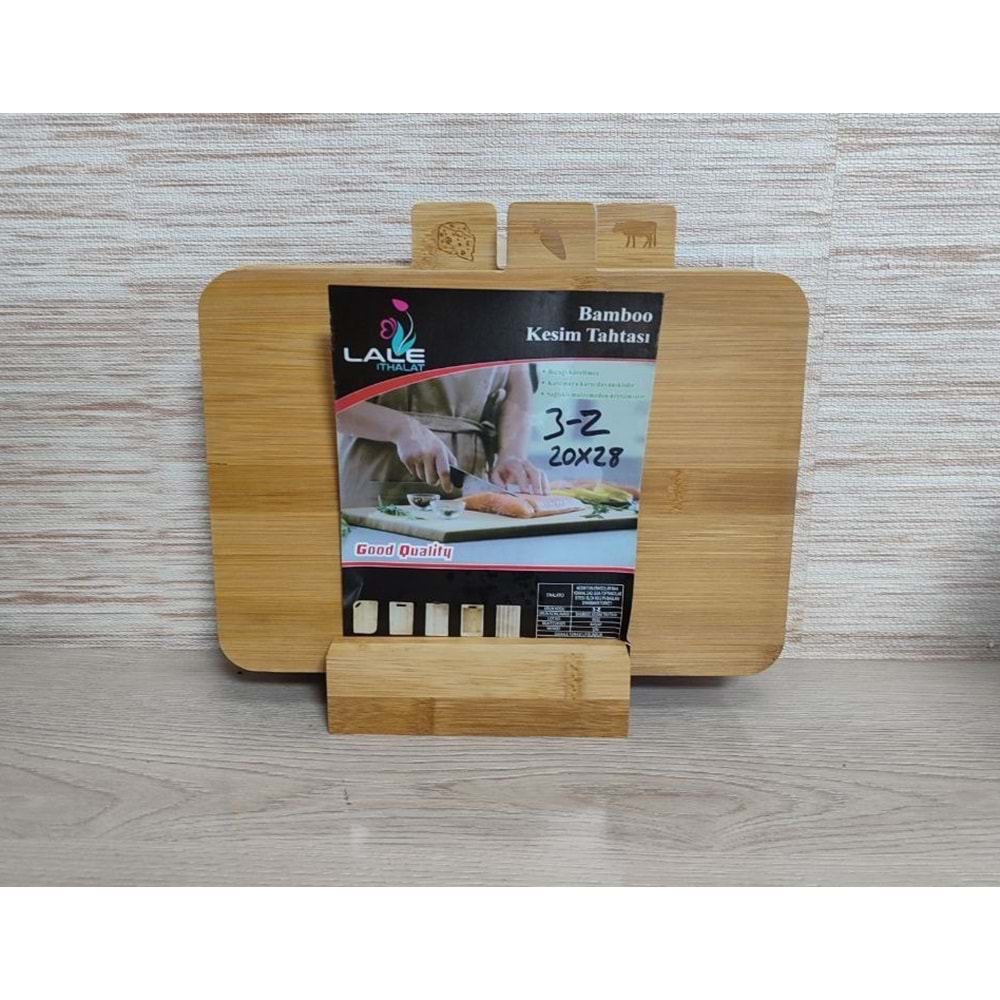 LALE İTHALAT 3Z BAMBU 3 LÜ STANDLI KESİM PANOSU *12*