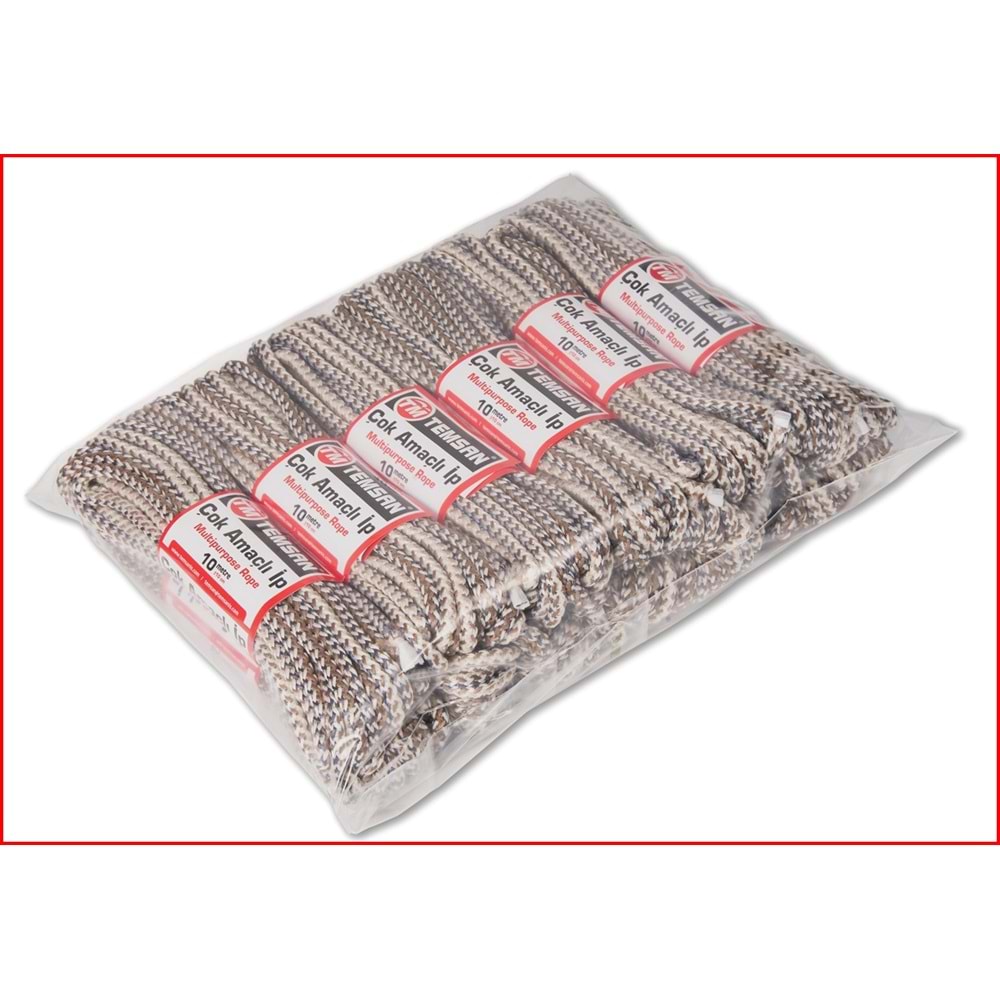 TEMSAN TM132 10 MT ÇOK AMAÇLI İP (12'Lİ) *10*