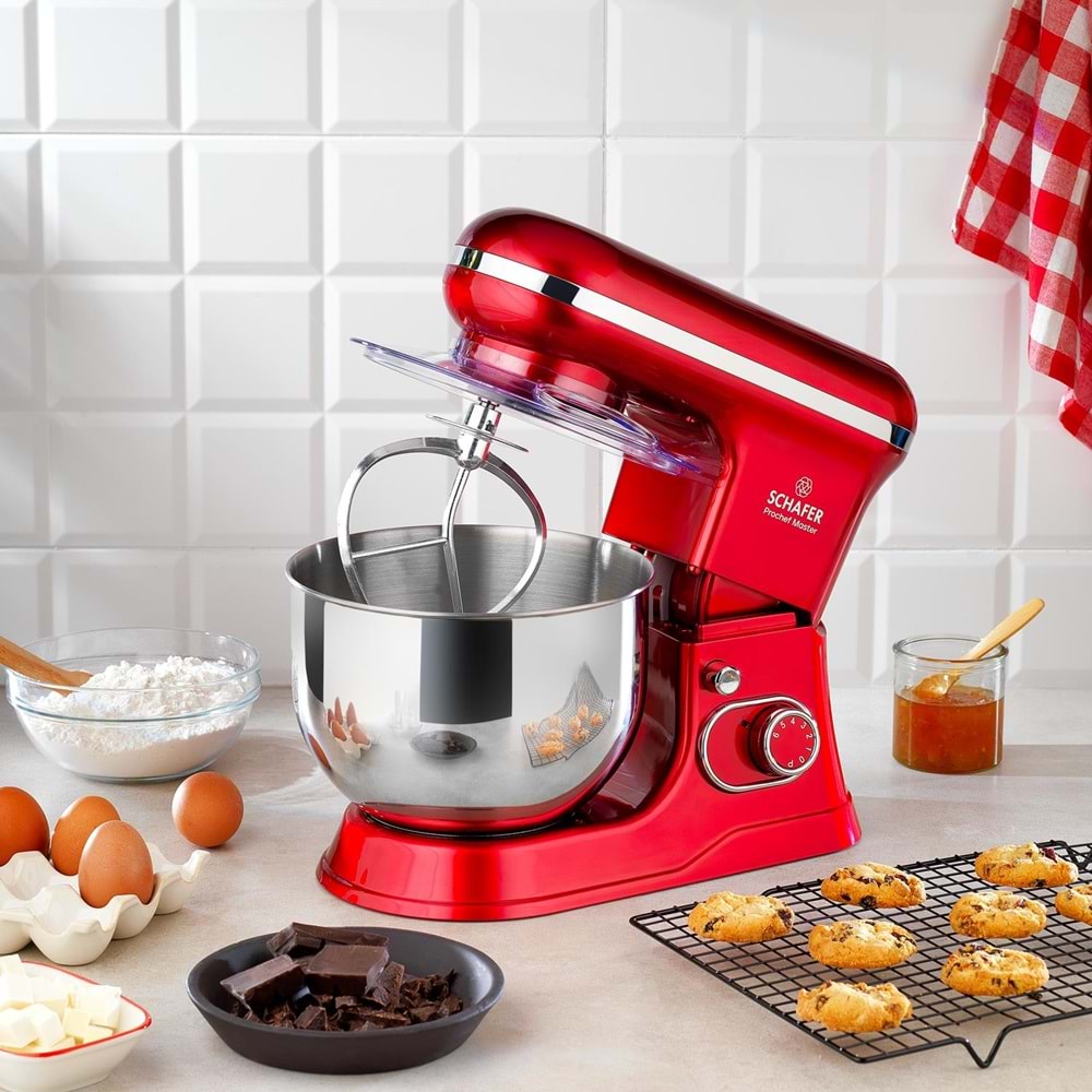 SCHAFER PROCHEF MASTER STAND MİKSER 5 L KIRMIZI *2*