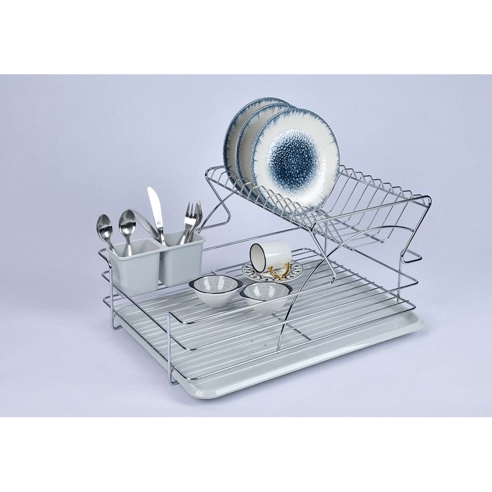 ECE METAL 40205 KROM KAPLAMA LÜX İKİ KATLI TABAKLIK *4*