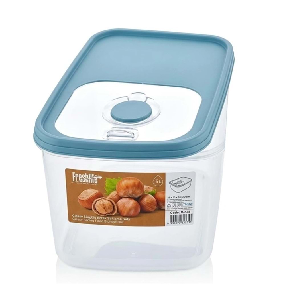 FRESHLİFE D534 SÜRGÜLÜ ERZAK KABI 5 LT *12*