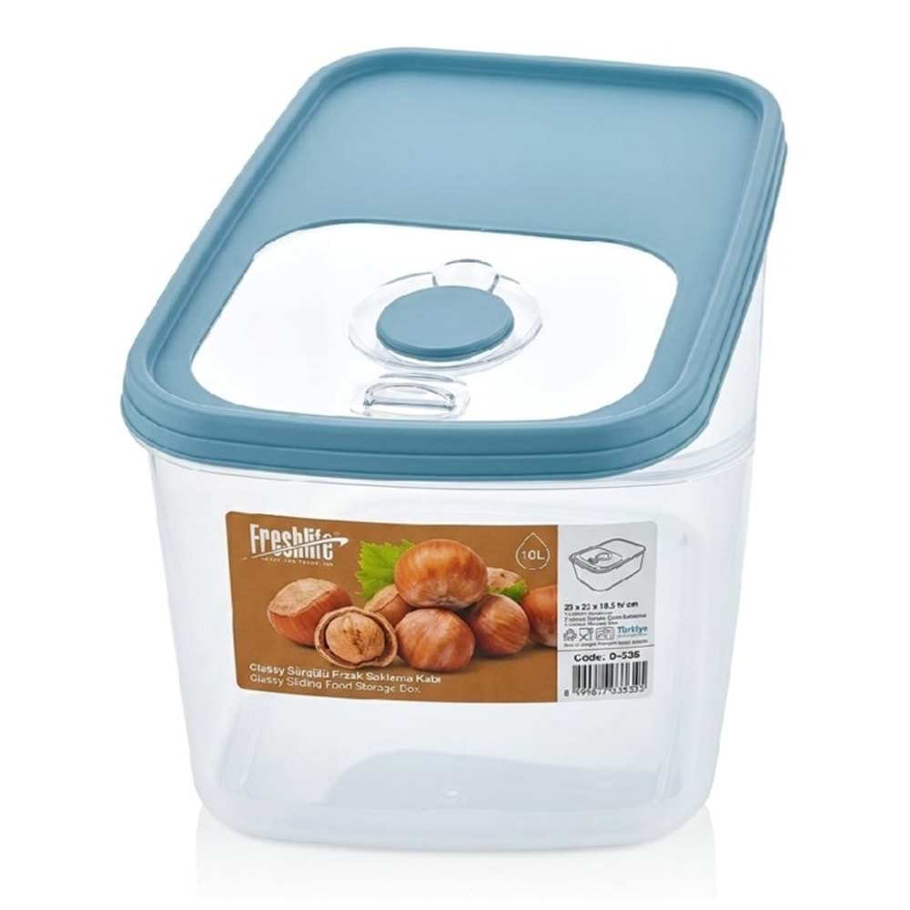 FRESHLİFE D537 SÜRGÜLÜ ERZAK KABI 12 LT *12*