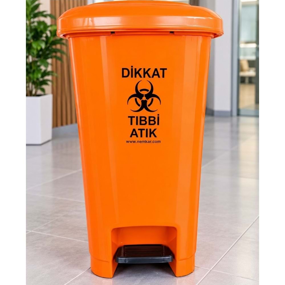 NOSSA 30 LT TURUNCU TIBBİ ATIK KOVASI
