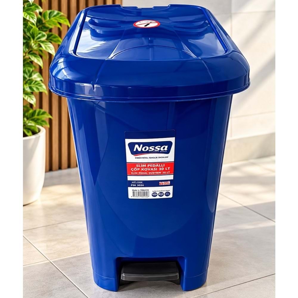 NOSSA 30 LT SLİM PEDALLI MAVİ ÇÖP