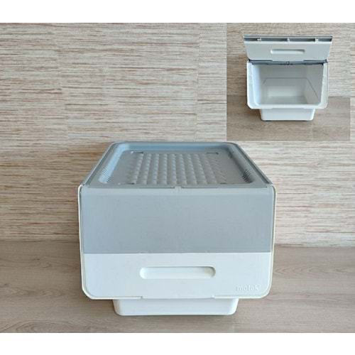 ALPA MT-04 MOTEK ORGANİZER TEKLİ 33 LT GRİ BEYAZ *3*