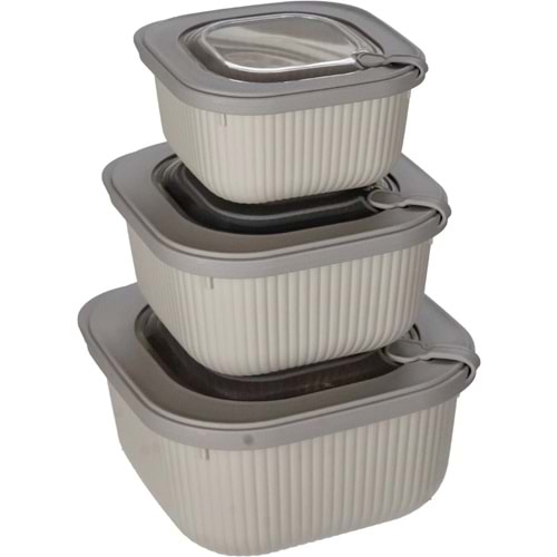 SOFTCHEF 00685 LINE SAKLAMA KABI 3 LÜ SET (600+1100+1800) *12*