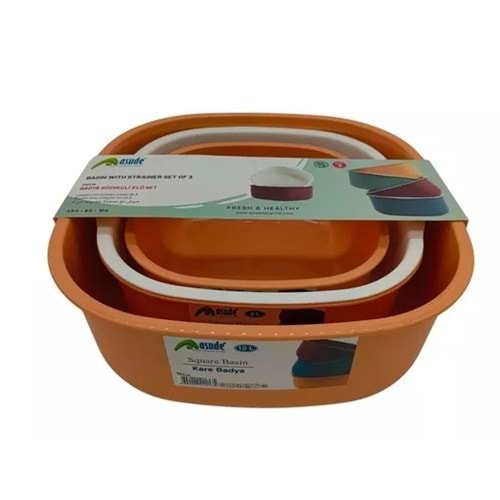 ASUDE ASD216 3-5-6-10 LT KARE SÜZGEÇLİ BADYA SET *12*