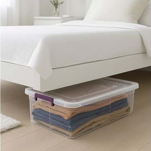 ASUDE ASD218 TEKERLEKLİ BAZA ALTI SAKLAMA KABI 30 LT *6*