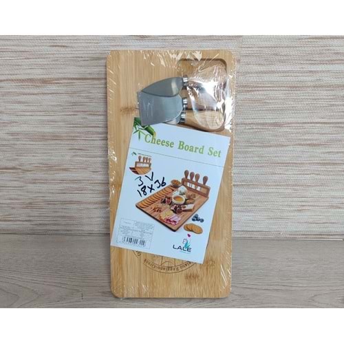 LALE İTHALAT 3V AHŞAP 3 BIÇAKLI DİKDÖRTGEN SUNUMLUK *36*