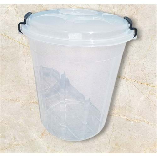 EVPLAS 109 35 LT KİLİTLİ ŞEFFAF ERZAK KOVASI