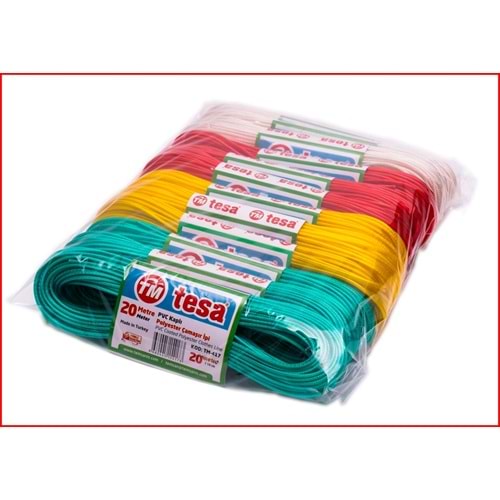 TEMSAN TM417 20 MT PVC KAPLI POLYESTER ÇAMAŞIR İPİ (12'Lİ) *10*