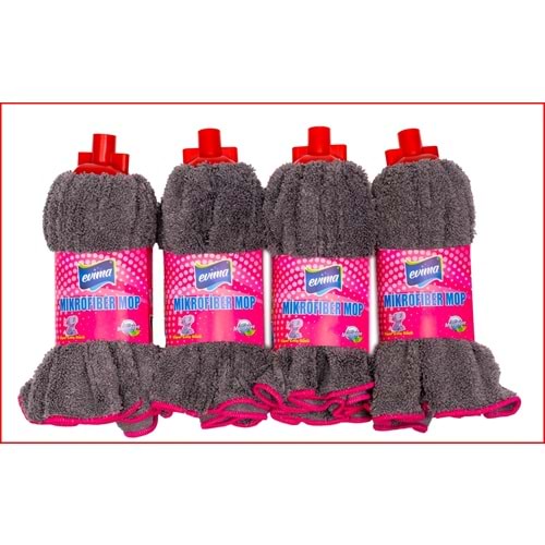 TEMSAN TM072 MİKROFİBER LÜX GRİ MOP *60*